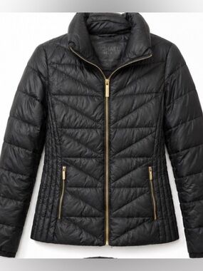 Michael Kors Black Lightweight Down Puffer Jacket – Size Small